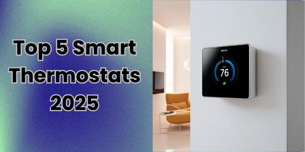 Smart thermostat mounted on wall for home energy savings